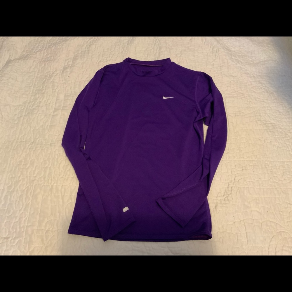 Nike Dri-Fit purple shirt (long sleeve)